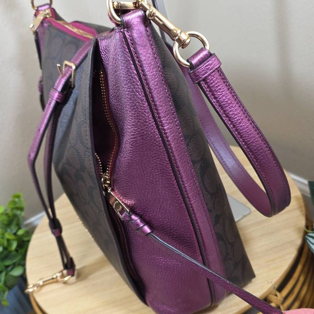 Coach Marlon Hobo in Signature Canvas and Wallet - Picture 5 of 16